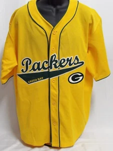 Brett Favre Green Bay Packers Baseball Style Jersey Size 2XL - Picture 1 of 5