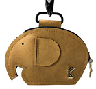 Mini Elephant Coin Purse / Bag / Wristlet- Brown