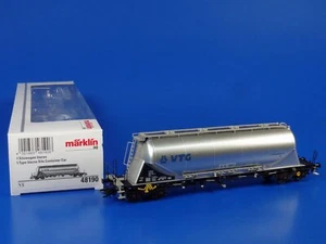 MARKLIN H0 - 48190 - TYPE Uacns SILO CONTAINER CAR - VTG / BOX - NEW - Picture 1 of 5
