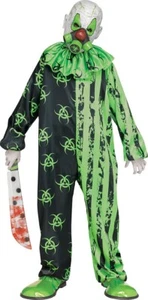 Toxic Clown Scary Killer Klown Halloween Costume & Mask Child Medium & Large - Picture 1 of 3