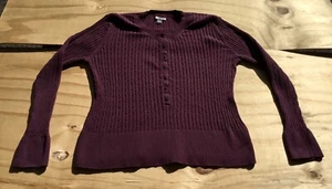 APT 9 Petite Women’s Round Neck Top with Buttons Size PXL Long Sleeve - Picture 1 of 6
