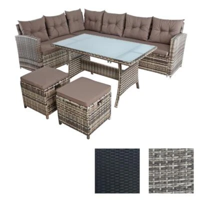 Polyrattan Essgruppe Lounge Möbel Set Sofa Gartenset Gartengarnitur Sitzgruppe - Bild 1 von 4