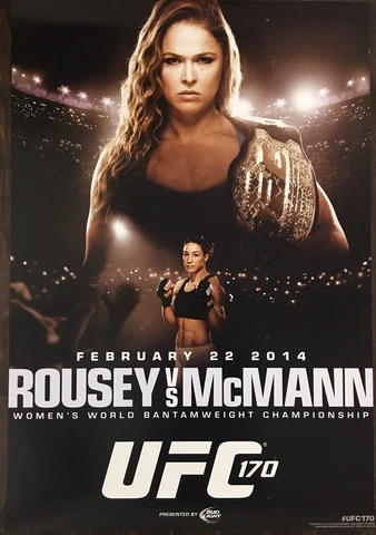 Rare Official UFC 170 Limited Edition + Standard Posters, Ronda Rousey, McMann Cover