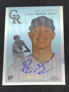 Brian Serven 2023 Topps cromo platino aniversario refractor automático RC/199 - Imagen 1 de 1