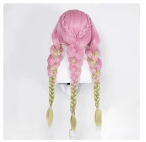 Demon Slayer: Kimetsu no Yaiba Kanroji Mitsuri Wig Braided Hair Hallowen Cosplay - Picture 1 of 5