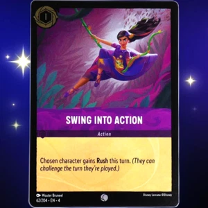 Swing Into Action - Lámina común - Disney Lorcana TCG Ursula's Return #62/204 - Imagen 1 de 3