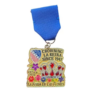 2024 Lulac Council #2 Fiesta Medal La Feria de Los Flores Krönung der Geschichte - Bild 1 von 3