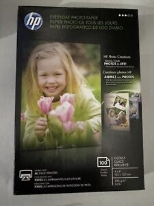 HP Everyday Photo Paper 100 Sheets 4x6 Glossy Sealed Package Inkjet HP Creations