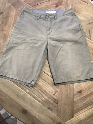 Pantalones Cortos Vans Originales Talla 30 Verdes Para Hombre Fuera de la Pared Usados Informales Clásicos Chinos Foto 1 de 4