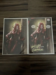 GWENOM VS CARNAGE 1 INHYUK LEE MJ AMAZING SPIDER-MAN VIRGIN VARIANT 2-PK - Picture 1 of 1