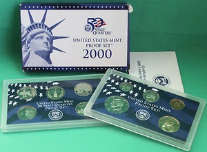 2000 United States Mint ANNUAL 10 Coin Proof Set Original Box and COA As Issued - Picture 1 of 5