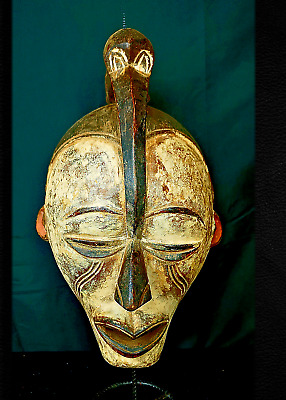Old Tribal  Idoma  Mask With Bird    --- Nigeria • 18.42$