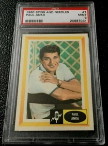 PSA 9 Paul Anka 1960 Fleer Spins And Needles Mint Trading Card #7 Singer Read - Picture 1 of 2