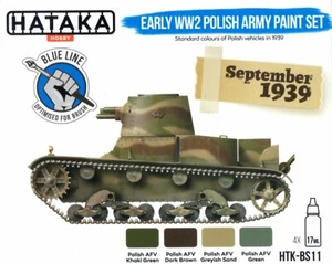HATAKA  HTK BS11 Early WWII Polish Army  Acrylic Set  Blue Line 4 x 17ml - Picture 1 of 6