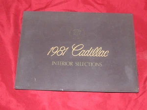 1981 Cadilla INTERIOR SELECTIONS Dealer Album Large Eldorado Seville Deville etc - Picture 1 of 6