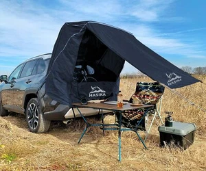 Hasika Tailgate Shade Awning Tent Car Travel Small to Mid Size SUV Waterproof AU - Picture 1 of 8