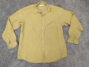 Camisa Marks & Spencers Seda Botón Para Hombre Grande Amarilla Manga Larga - Imagen 1 de 12
