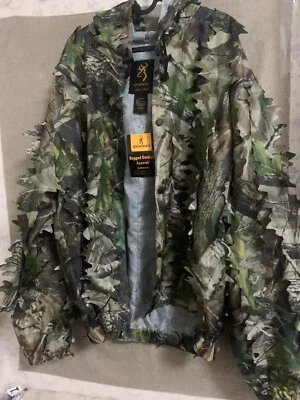 Browning RealTree Jacket  Brown Workwear Camo Hunting Ghillie Hood  jacket SZ XL - Image 1 of 4