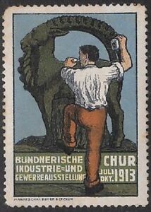Switzerland Cinderella stamp: 1913 Chur Federal Industry & Trade Exhibition -cw8