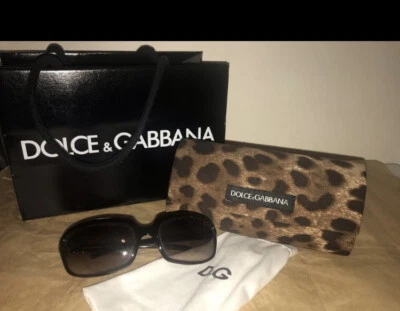 Gafas de sol 100 % auténticas Dolce And Gabbana marrón con estuche y bolsa de compras Foto 1 de 4