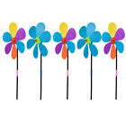5 kolorowych plastikowych ogrodowych kół zębatych Wind Spinners Dekoracja podwórka