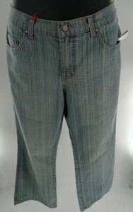 Plus Junior Women's Vigoss Denim Jean Capri Blue (Pink) Thread Size 15/16 NWT - Picture 1 of 4
