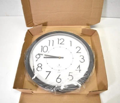 Chicago Lighthouse Electric Contemporary Wall Clock 14-1/2" Dia Black 67801103 - Image 1 of 4