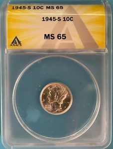 1945 S ANACS MS65 CONECA DDR-001 Doubled die reverse RARE - Picture 1 of 8