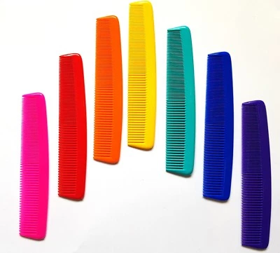 Pocket Gym Bag Wet Hair Comb Pocket Comb 6" Soft Edged Fine and Coarse Teeth UK