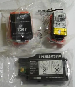 Set inchiostri per Epson Workforce WF 100 110 W black + color + scatola sostituita T266 T267 - Foto 1 di 1