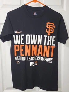 Majestic San Francisco Giants WS 2014 We Own The Pennant NL Champions Smal Shirt - Picture 1 of 10