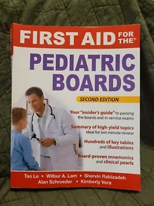 First Aid for the Pediatric Boards, Second Edition by Wilbur Lam, Kimberly Vera, - Imagen 1 de 3