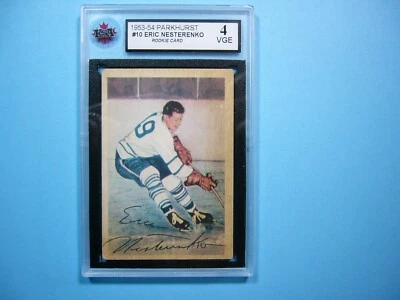 1953/54 PARKHURST NHL CARD #10 ERIC NESTERENKO ROOKIE RC KSA 4 VG/EX PARKIE - Image 1 of 4