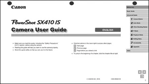 Canon Powershot SX410 IS Digital Camera User Instruction Guide  Manual - Picture 1 of 1