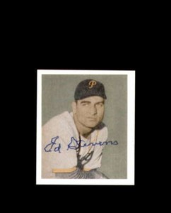 Ed Stevens Hand Signed 1949 Bowman Reprint Pittsburgh Pirates Autograph