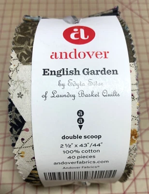 Rollo de gelatina Andover Telas Edyta Sitar 2,5" Tiras 1800S Repro JARDÍN INGLÉS Foto 1 de 4