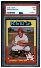 77109853 1975 Topps #260 Johnny Bench Cincinnati Reds PSA 7 NM