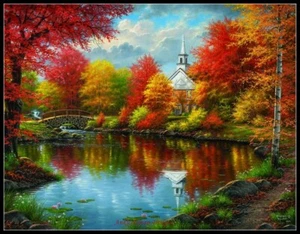 Chart Needlework DIY - Counted Cross Stitch Patterns - Autumn Tranquility - Picture 1 of 2