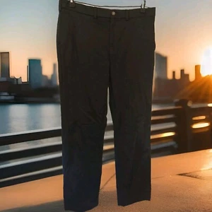 George Men's Black Dress Pants 34x32 Cotton Polyester Spandex Blend - Picture 1 of 9