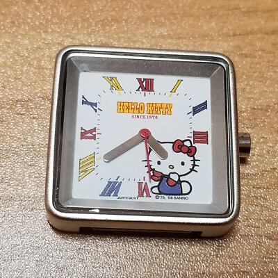 Reloj Sanrio Hello Kitty Cuadrado Unisex Color Gundam Romano Esfera Analógica 2006 28mm Foto 1 de 4