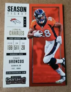 2017 Panini Contenders Football Card #63 Jamaal Charles - Denver Broncos - Picture 1 of 2