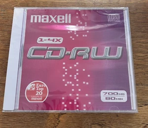 8 x Maxell CD-RW 80min 700MB Rewritable Single Disc 1x-4x BRAND NEW - Picture 1 of 2