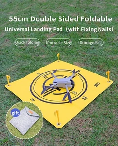 55cm Double Sided Foldable Universal Drone Landing Pad with Storage Bag & Nails - Picture 1 of 11