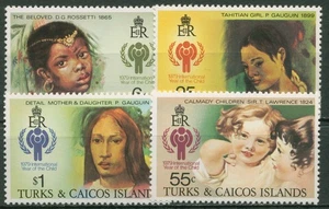 Turks- und Caicos-Inseln 1979 Jahr des Kindes Gemälde 431/34 postfrisch - Picture 1 of 1