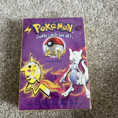 FACTORY SEALED 1999 Pokemon Zap Base Set Theme Deck (Shadowless?) Nice Box - Image 1 of 4
