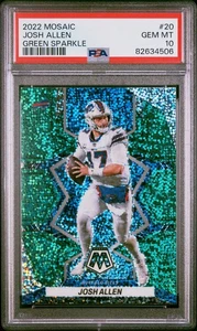 Mosaico Josh Allen verde scintillante 2022 - PSA 10 - Foto 1 di 2