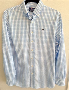 VINEYARD VINES WHALE BUTTON DOWN SHIRT BOYS Performance Size Large 16 - Picture 1 of 8