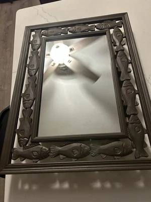 Fish Carved Mirror - Image 1 of 4