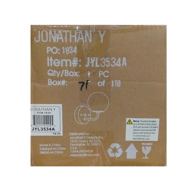 1-ламповый латунный золотой светильник для туалетного столика JONATHAN Y Louis, матовое стекло, современный светодиодный - Изображение 1 из 2