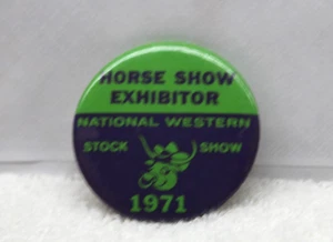 VINTAGE 1971 WESTERN STOCK SHOW AUSSTELLERKNOPF - Bild 1 von 2